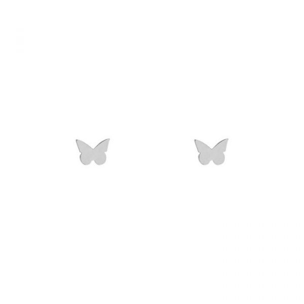 studs vlinder zilver
